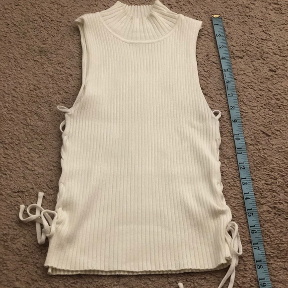 Revolve superdown lace up mock turtleneck top - Picture 5 of 6